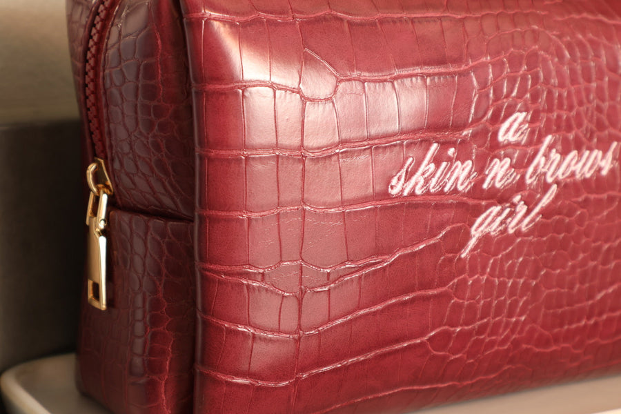 the croc bag- merlot